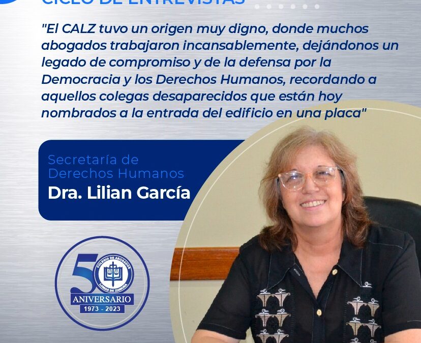 Ciclo de entrevistas CALZ: Dra. Lilian García