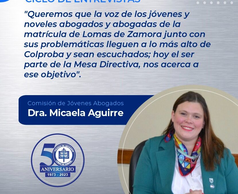 Ciclo de entrevistas CALZ: Dra. Micaela Aguirre
